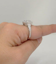Load image into Gallery viewer, 14k White Gold 3/4ct Round Diamond Square Halo Engagement Ring SI1/G