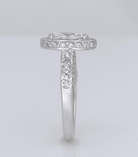 Load image into Gallery viewer, 14k White Gold Marquise 1 1/4ct Diamond Solitaire VS/ FG Halo Engagement Ring