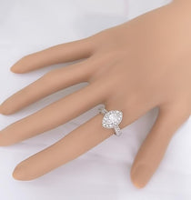 Load image into Gallery viewer, 14k White Gold Marquise 1 1/4ct Diamond Solitaire VS/ FG Halo Engagement Ring