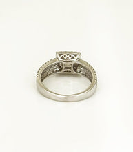 Load image into Gallery viewer, 14k White Gold 2 1/4ct Cushion Cut Round Diamond Halo Engagement Ring