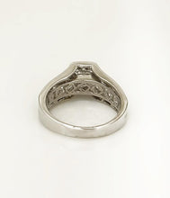 Load image into Gallery viewer, Ladies 14k White Gold 1.00ct Princess Cut Floating Diamond Engagement Ring