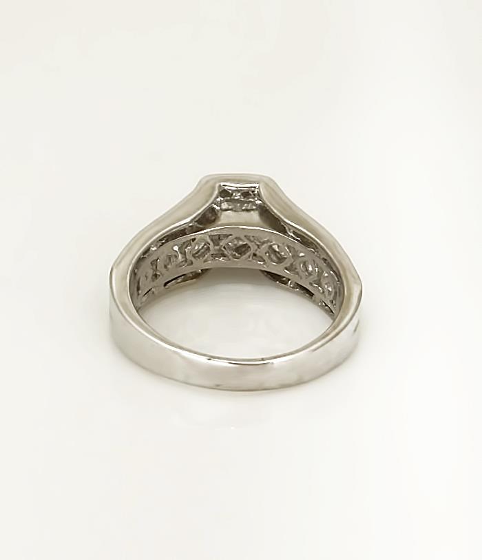 Floating princess cut diamond ring sales