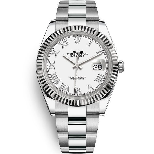 Elegance Meets Precision: The Rolex Datejust 41mm Stainless Steel & White Gold Fluted Bezel Ref: 126334
