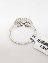 Load image into Gallery viewer, 14K WHITE GOLD .75ct VINTAGE STYLE THREE STONE DIAMOND RING
