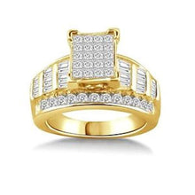 Load image into Gallery viewer, 1.50ct T.W. PRINCESS DIAMOND RECTANGLE FRAME ENGAGEMENT RING in 10K GOLD
