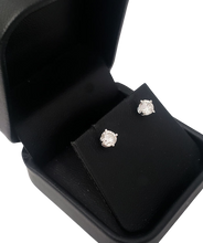 Load image into Gallery viewer, .80ct T.W. Round Natural Diamond Studs Earrings in 14k White Gold
