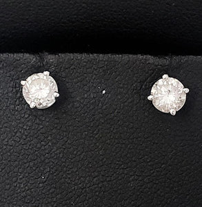 .80ct T.W. Round Natural Diamond Studs Earrings in 14k White Gold