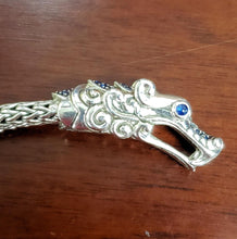 Load image into Gallery viewer, John Hardy Blue Sapphire Dragon Head Bracelet 925 Sterling Silver
