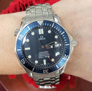 41mm Omega Seamaster Blue Wave Dial Stainless Steel Watch 2531.80