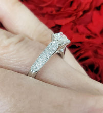 Load image into Gallery viewer, 1.11ct T.W Heart Cut Diamond Engagement Ring in 14k White Gold
