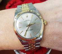 Load image into Gallery viewer, Vintage 34mm Rolex Oyster Perpetual Two Tone Jubilee SS Yellow Gold 1002 Watch
