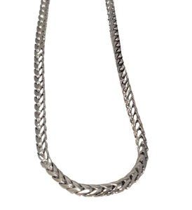 5mm Round Box Franco Necklace Chain in 10k White Gold 30 3/4"