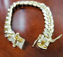 Load image into Gallery viewer, Mens 14k Yellow Gold Cuban Closed Solid Link Bracelet 14mm 8 3/4&quot;
