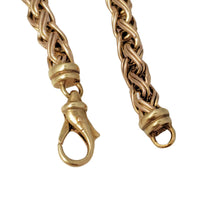 Load image into Gallery viewer, 14k Yellow Gold 6mm Box Wheat Link Long Necklace 24&quot;

