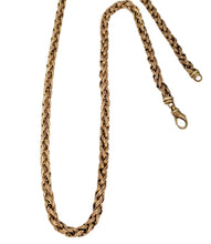 Load image into Gallery viewer, 14k Yellow Gold 6mm Box Wheat Link Long Necklace 24&quot;
