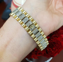 Load image into Gallery viewer, 36mm Vintage 36mm Rolex President Diamond Mother of Pearl Datejust 14k Gold 1601
