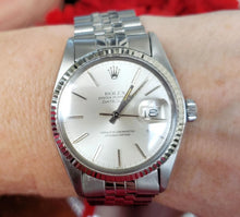 Load image into Gallery viewer, 36mm 1979 Rolex Datejust Jubilee 18k Fluted Steel Silver Dial Quickset 16014

