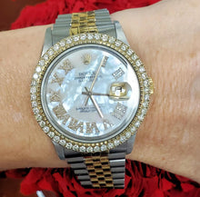 Load image into Gallery viewer, 36mm Rolex Datejust Two Tone Jubilee Diamond Mother of Pearl Bezel Quickset 16013
