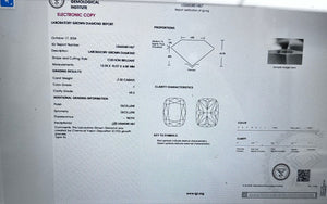 9.00ct T.W. Long Cushion Cut Lab Created Diamond Engagement Ring in Platinum