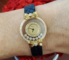 Load image into Gallery viewer, CHOPARD Happy Diamonds 18K Yellow Gold Floating Diamonds Ladies Watch Luxury
