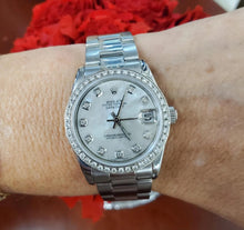 Load image into Gallery viewer, 31mm Rolex Datejust 78240 Stainless Steel Mother of Pearl Diamond Dial Bezel
