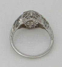 Load image into Gallery viewer, 18k White Gold .20ct Diamond Vintage Filigree Ring
