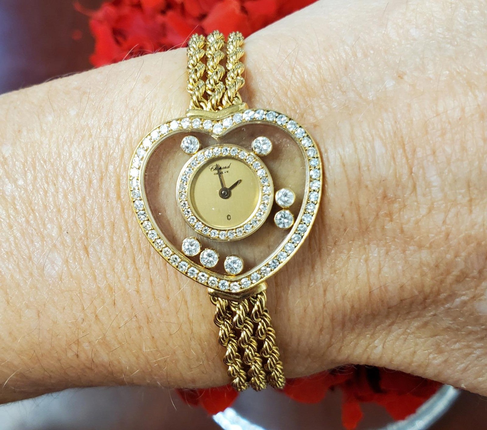 Chopard Happy Diamonds Heart 5191 Ladies 18K Yellow Gold Watch
