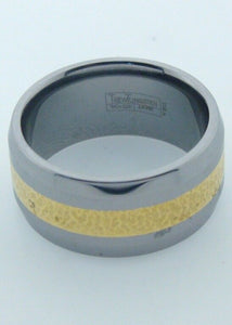 Tungsten 22k Gold Two Tone Wedding Band Ring
