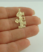 Load image into Gallery viewer, 14k Yellow Gold # 1 Mom Diamond Cut Pendant

