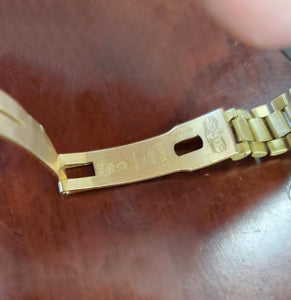 Vintage Rolex Datejust 6516 18k Yellow Gold President 25mm Ladies