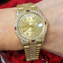 Load image into Gallery viewer, 36mm Rolex Day-Date Presidential Diamond Bracelet, Bezel, Dial &amp; Lugs 18038
