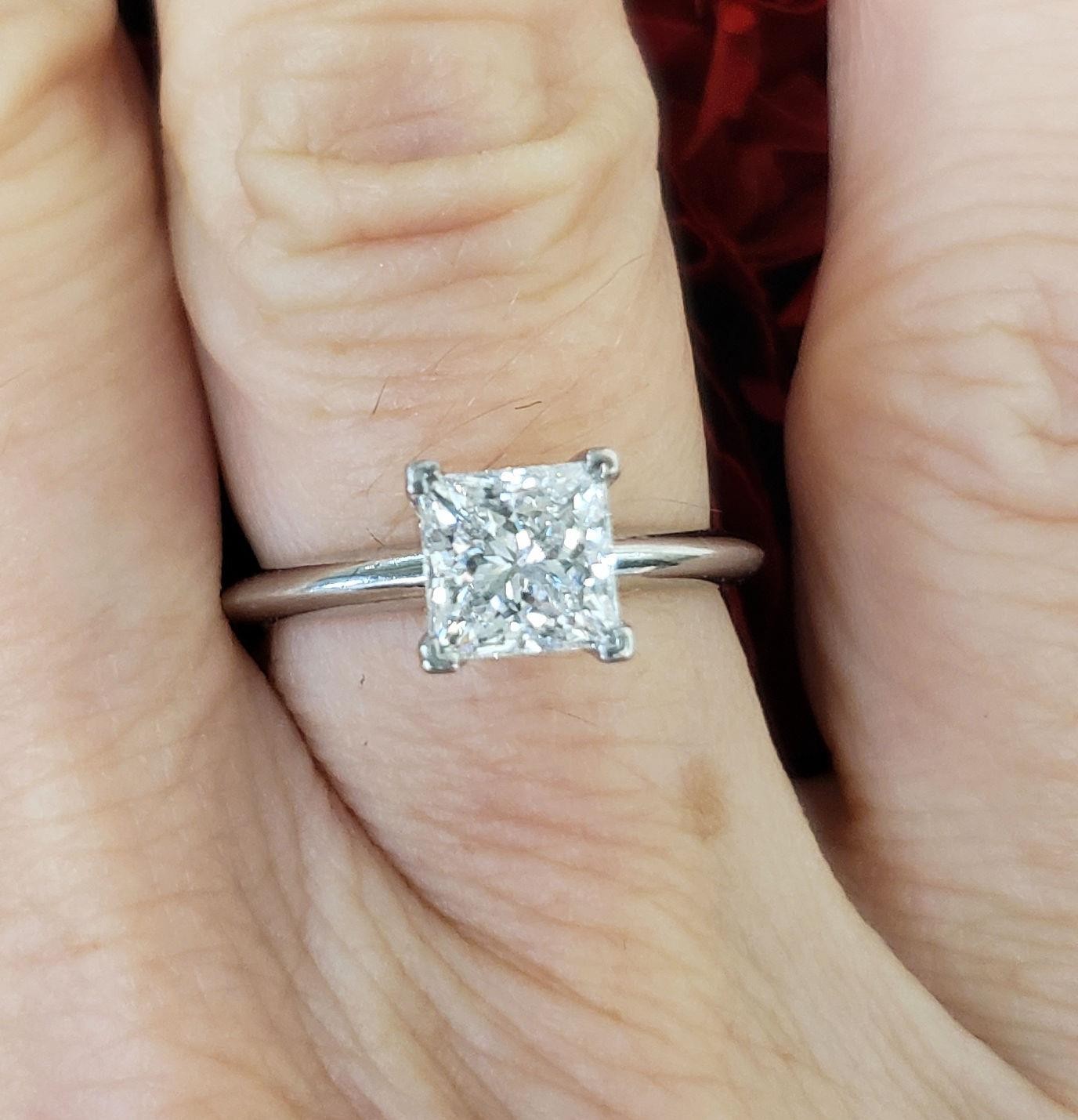 Tiffany & Co. 1.23ct Square Brilliant Cut Certified Diamond