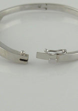 Load image into Gallery viewer, 14k White Gold 1 1/2ct Channel Set Diamond Hard Bangle Bracelet
