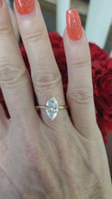 Load and play video in Gallery viewer, 2.03ct IGI Certified Lab Grown Marquise Diamond VS1 E Solitaire Engagement Ring 14k Gold

