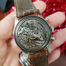 Load and play video in Gallery viewer, Super Rare 37mm Vintage Longines 30CH Chronograph Stainless Steel Manual Wind Watch
