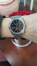 Load and play video in Gallery viewer, Rolex AirKing 14000 34mm Stainless Steel Oyster Black Dial Silver Stick 1991

