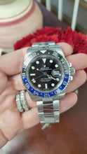 Load and play video in Gallery viewer, Rolex GMTMaster II 116710B Batman 40mm Black Blue Bezel 2014 Box Card
