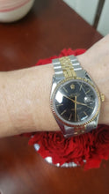Load and play video in Gallery viewer, 1979 36mm Rolex Datejust Two Tone Jubilee Steel &amp; Yellow Gold Quick-Set 16013
