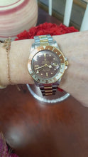 Load and play video in Gallery viewer, 1970 Rolex GMTMaster Steel 14k Gold Two Tone Rootbeer Dot Nipple Dial 1675
