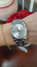 Load and play video in Gallery viewer, Rolex Oyster Perpetual 114200 34mm Steel Silver Stick Dial Complete Set
