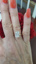 Load and play video in Gallery viewer, 3.10ct IGI Certified Lab Grown Radiant Diamond VS1 E Solitaire Engagement Ring 14k Gold
