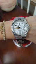 Load and play video in Gallery viewer, Rolex Explorer II 216570 Polar White Dial 42mm Steel Oyster Box Books Warranty
