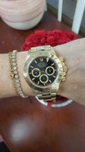 Load and play video in Gallery viewer, 40mm Rolex Daytona 16528 18K Gold Black Dial Zenith 1997 40mm Watch Box
