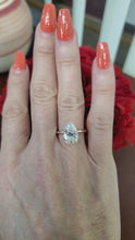 Load and play video in Gallery viewer, 3.04ct Lab Grown Pear Diamond Ring IGI VS1 E Solitaire Engagement Ring 14k
