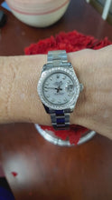 Load and play video in Gallery viewer, 26mm Rolex Datejust 179160 White MOP Diamond Dial Diamond Bezel 2006 Auto
