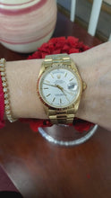 Load and play video in Gallery viewer, Rolex DayDate 18238 18k Gold President White Dial 36mm 1989 Quickset Automatic
