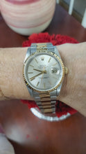 Load and play video in Gallery viewer, Rolex Datejust 16233 Two Tone Oyster Silver Stick Dial Auto Fluted 36mm 1997
