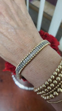 Load and play video in Gallery viewer, 14k Gold Double Row Diamond Tennis Bracelet 2ct Natural Diamonds 7"
