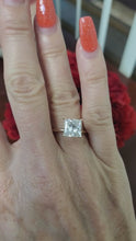 Load and play video in Gallery viewer, 3.02ct IGI Certified Lab Grown Princess Diamond VVS2 E Solitaire Engagement Ring
