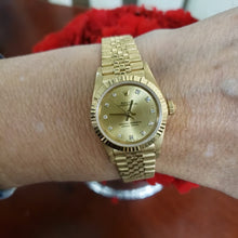 Load and play video in Gallery viewer, 1999 Factory Original 24mm Rolex Oyster Perpetual Jubilee 18k Yellow Gold 76198
